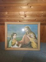 altes Bild - Wandbild Jesus Kindersegnung 67x54cm Sachsen - Grünhain-Beierfeld  Vorschau