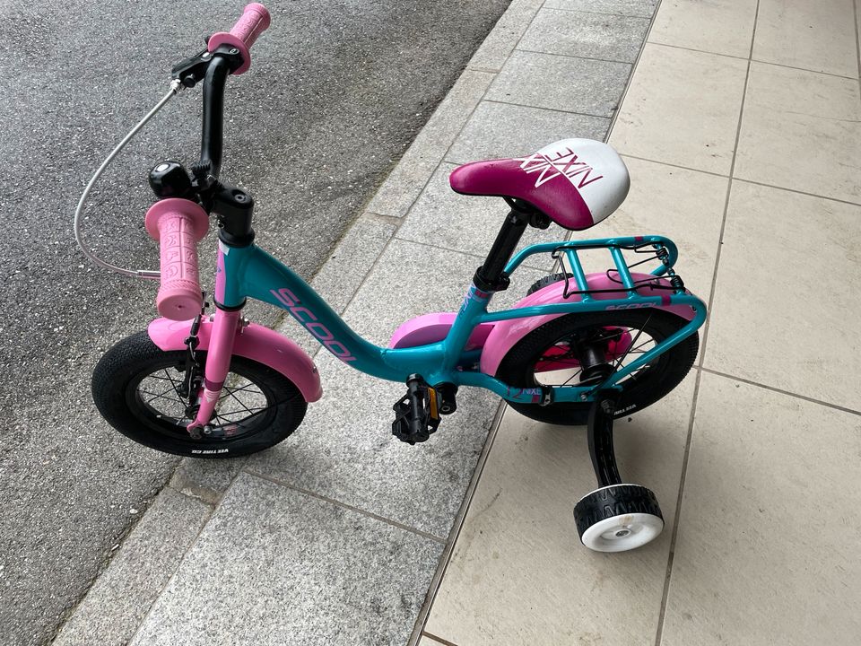 Kinderfahrrad s'cool niXe alloy 12 Kinder türkis/pink, neuwertig in Burghausen