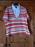 Shirt Kurzarm Gerry Weber 46 Orange Weiß gestreift Bluseneinsatz Hessen - Breuna Vorschau