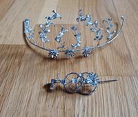 Diadem und Anstecknadel Silberhochzeit DDR Vintage Sachsen - Frohburg Vorschau