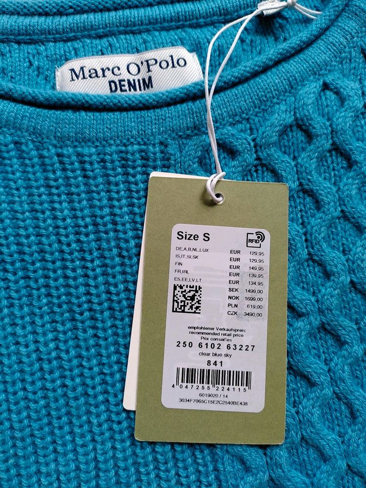 Marc O'Polo Pullunder Pullover türkis Gr S neu mit Etikett in Martfeld