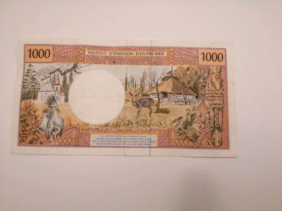 1000 Francs Geldschein, Tahiti in Ludwigshafen