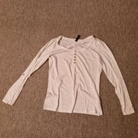 Langarm Shirt, Damen, weiß mit Knopfleiste, Größe M Bayern - Triefenstein Vorschau