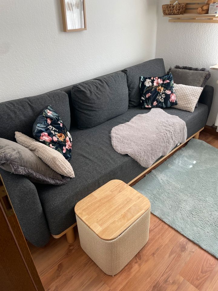 Ikea Schlafsofa Couch Grunnarp Skandi Boho dunkelgrau in Sinzig