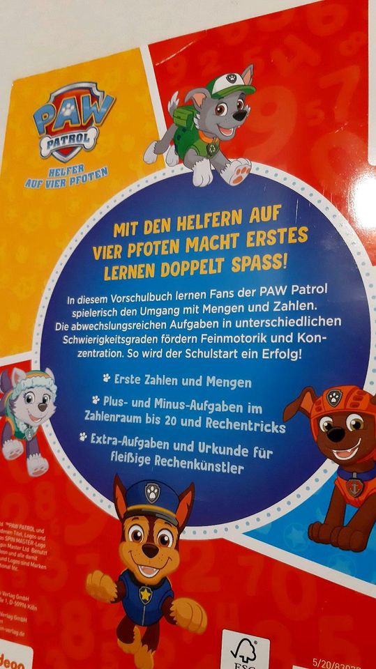 Paw Patrol Vorschulbuch Vorschulblock in Mihla