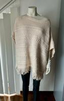 Mango Cape Poncho wollweiß creme mit Wolle Franzen Top Bayern - Haibach Unterfr. Vorschau