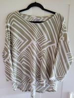 Bluse Shirt Gina 38 40 M khaki weiß gemustert Top Niedersachsen - Ihlow Vorschau