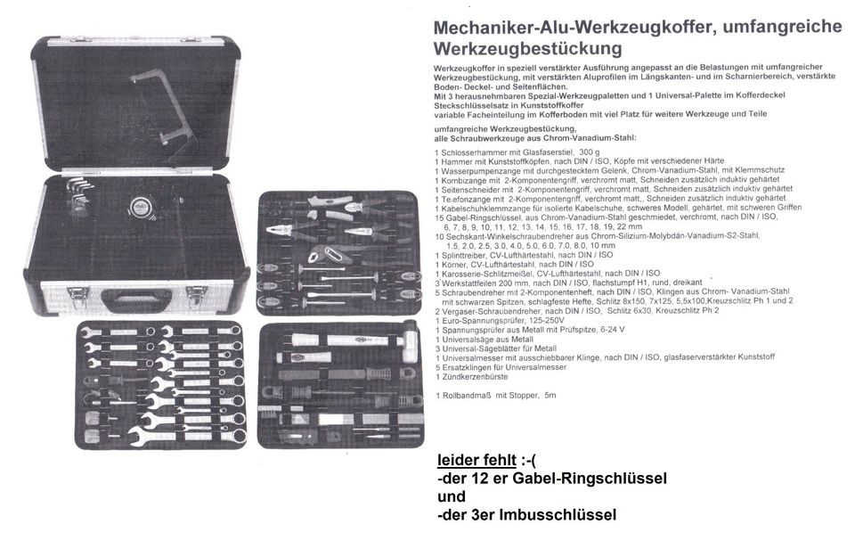 Werkzeugkoffer - Werkzeugkasten - Werkstattkoffer 128-teilig in Aschaffenburg