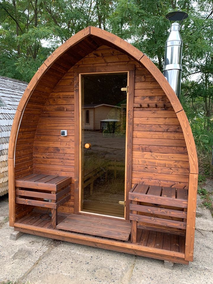 IGLU SAUNA 3m +Panoramafenster mit Holzofen in Luckenwalde