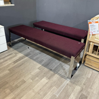 2er Sitzbänke-Set Bordeaux Metallgestell Stoffbezug Esszimmer Bayern - Großheubach Vorschau