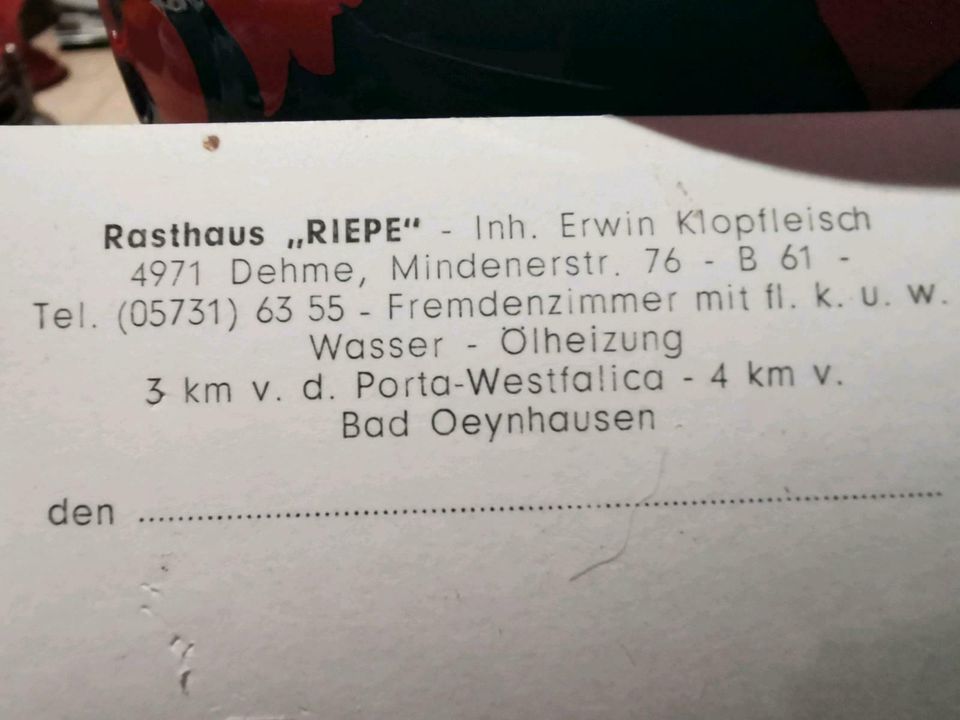 Ansichtskarte Bad Oeynhausen-Dehme, Rasthaus Riepe, ungelaufen*ra in Löhne