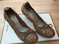 Schicke Sommer Leder Pumps Schuhe braun - Gr. 37 Hessen - Langenselbold Vorschau