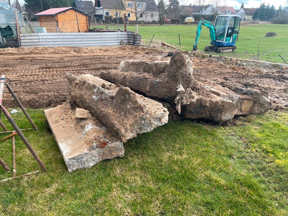 Erdarbeiten,Schachtarbeiten,Bagger,Grundstück,Garten,Neubau in Beilrode