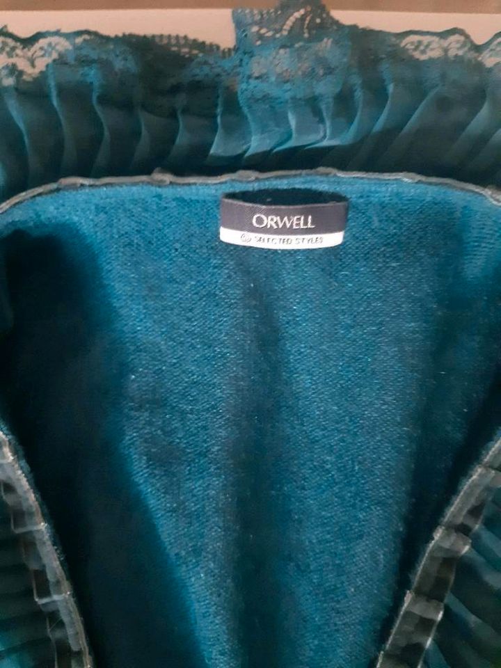 ‼️Reduziert‼️ Orwell Mohair Strickjacke petrol Gr. L in Bensheim