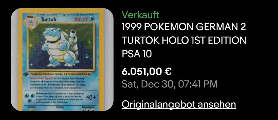 Pokémon Base Basis Set Turtok Blastoise 1st Edition CGC PSA 10 in Krefeld