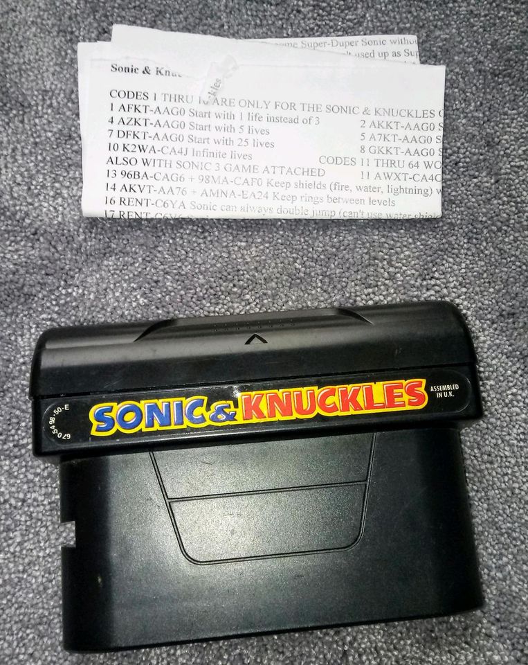 Sega Mega Drive Spiel Sonic & knuckles in Kirchhain