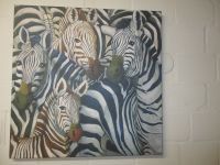 Bild auf Leinwand, Zebras, 58 x 58 cm Nordrhein-Westfalen - Rheda-Wiedenbrück Vorschau