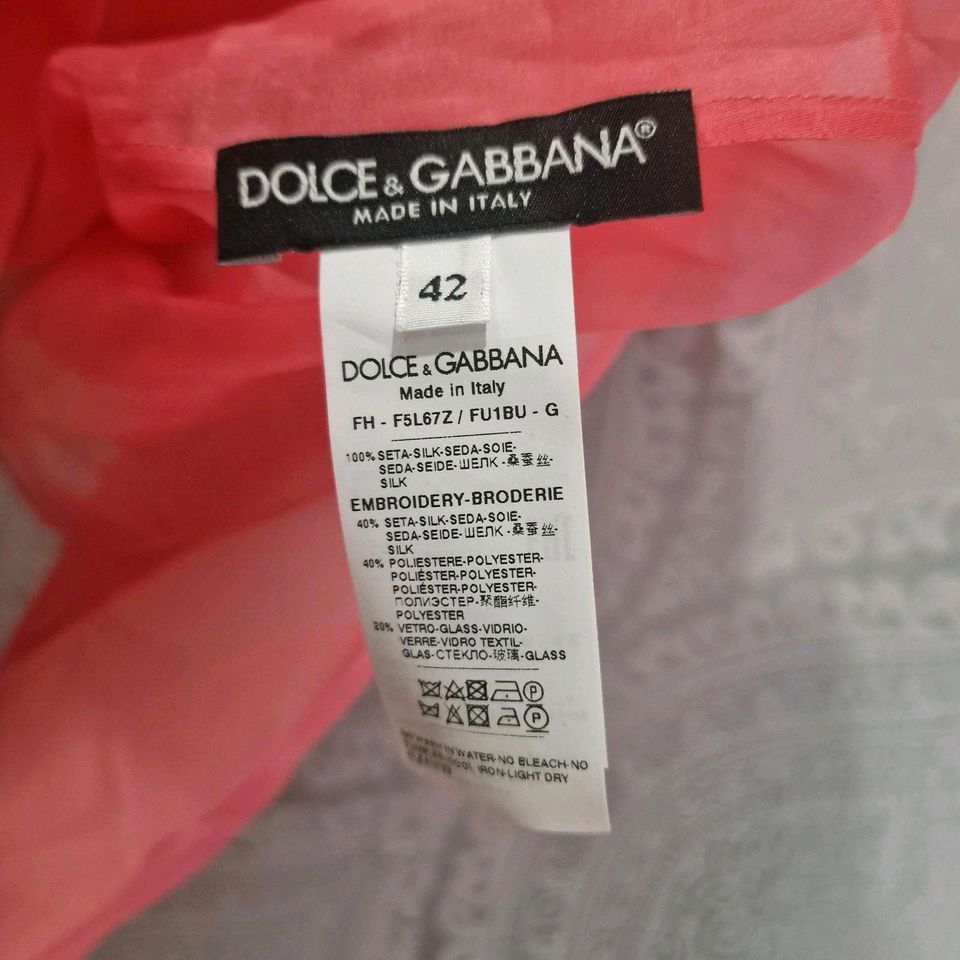 Dolce & Gabbana florale pinke Bluse Gr. 36 (ital. Gr. 42) in Bad Arolsen