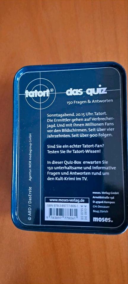 "tatort" Quiz & Stadt-Land- Tatort/ beides neu/ plus Taschenbuch in Ronnenberg