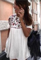 Zara Kleid Hosenrock weiß Blumen Stickerei XS Bayern - Tittling Vorschau