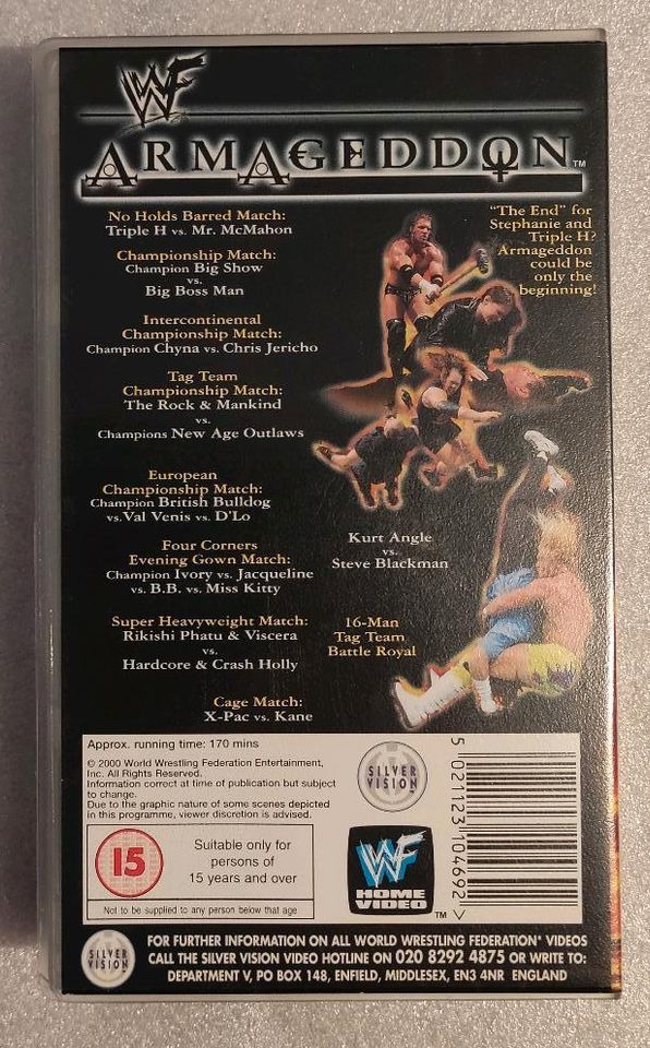 WWF VHS Armageddon & Backlash - WWE Wrestling Video Kassetten in Schwarzenberg (Erzgebirge)