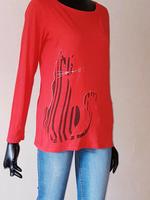 Süßes Esprit Shirt Rot Katze Gr.38 Niedersachsen - Rinteln Vorschau