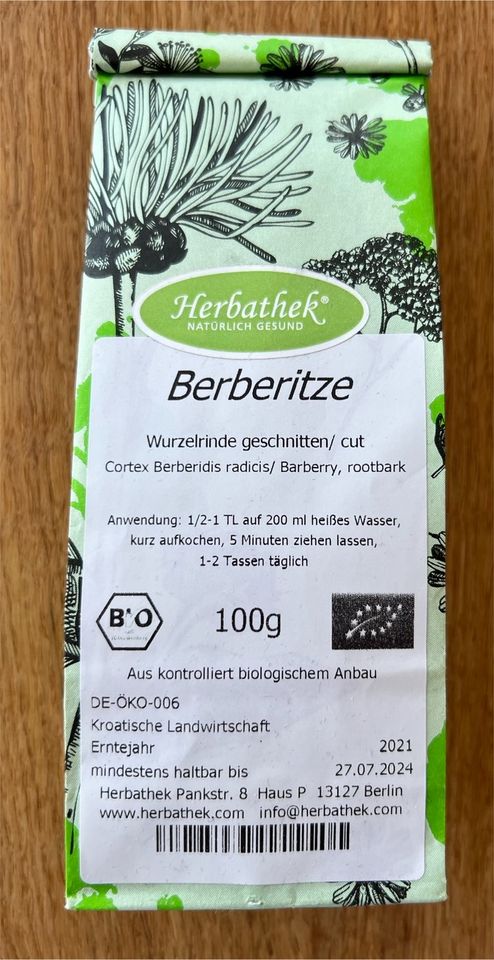 Herbathek „Berberitze“, Wurzelrinde geschnitten - 100 g in Wolfsburg