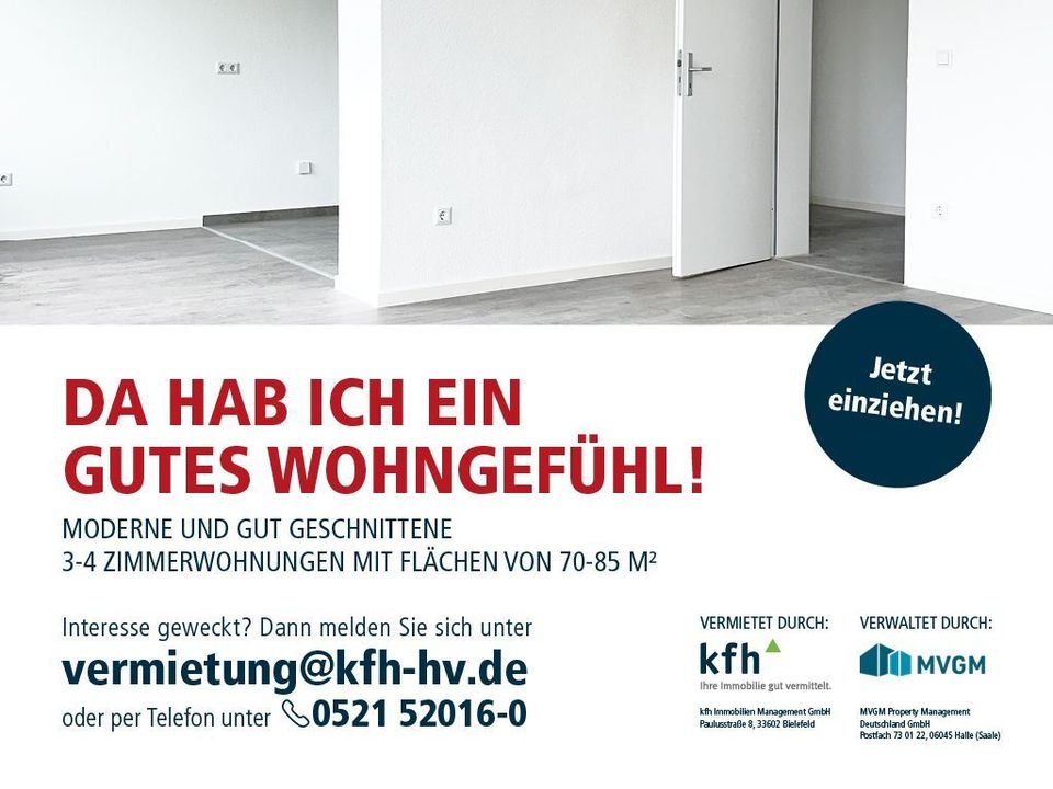 *großzügige, familienfreundliche 3-Zimmerwohnung *frisch renoviert* in Oerlinghausen