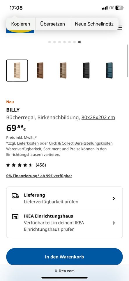 Ikea Regal billy beige in Augsburg