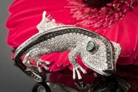 Chamäleon Ring Gecko Brillanten weiß schwarz Tsavorit Augen Gold Nordrhein-Westfalen - Wegberg Vorschau