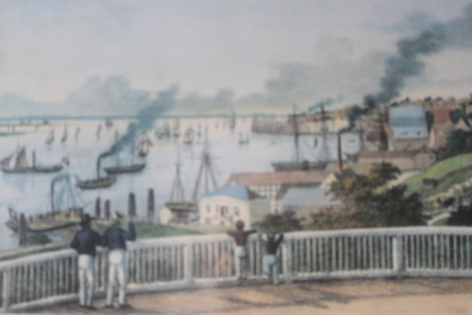 Kreide-Lithographie ~1830 Blick nach Altona/ Peter Suhr Hamburg in Windeck