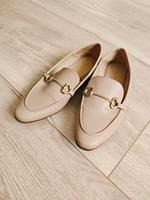 Balerinas Loafer in beige mit goldene Schnalle Größe 40 Brandenburg - Werder (Havel) Vorschau