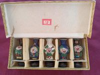 Cloisonne Set 5 Miniatur Vasen alt selten OVP Sockel TOP Zustand Niedersachsen - Bad Pyrmont Vorschau