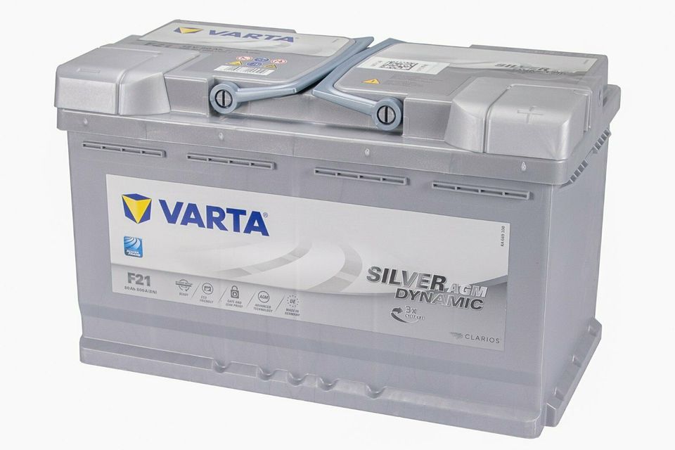 Varta F21 Silver Dynamic AGM 12V 80Ah Autobatterie inkl. Einbau