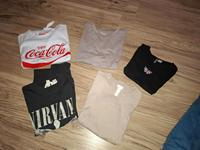 Set: 5 schöne T-Shirts Gr. XS von H&M, Coca Cola... Niedersachsen - Dassel Vorschau