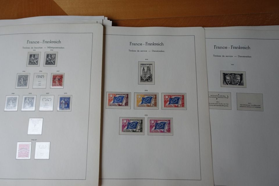 B012 Briefmarken Frankreich Schaubek Vordr. 1951-67 gest./pf/Flz in Willich