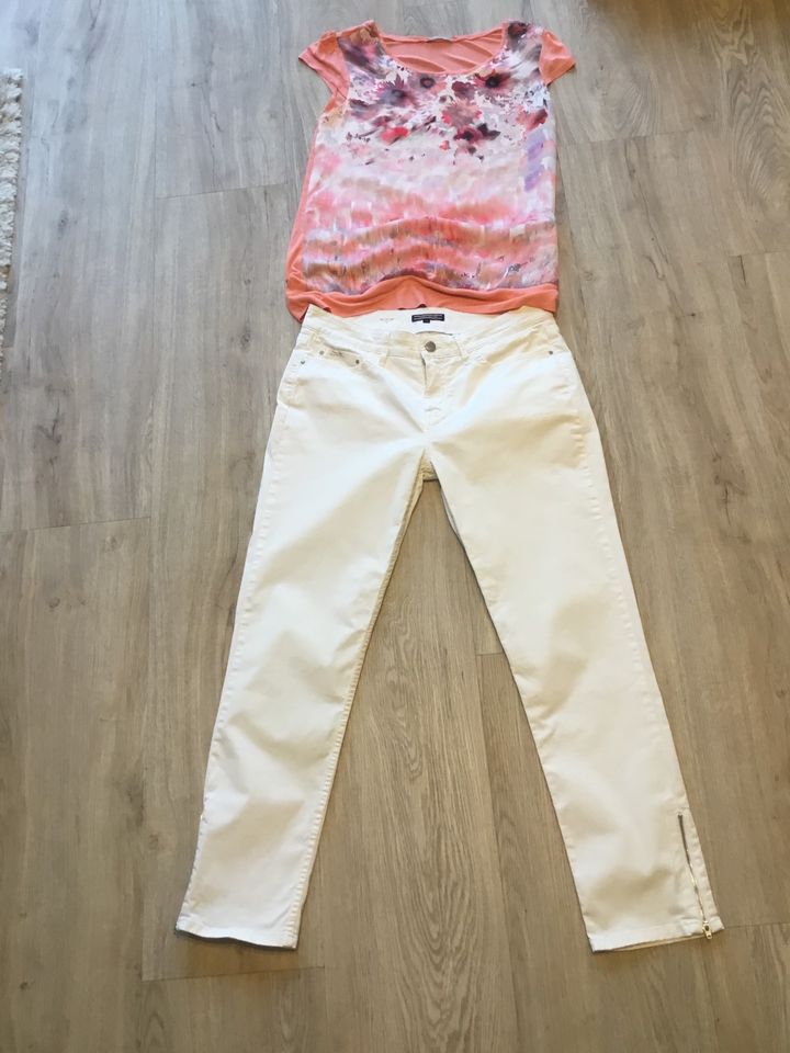 Hosen Jeans Weiß Beige Rosé Gr. 34 36 38 Mos Mosh Tommy Hilfiger in Bochum