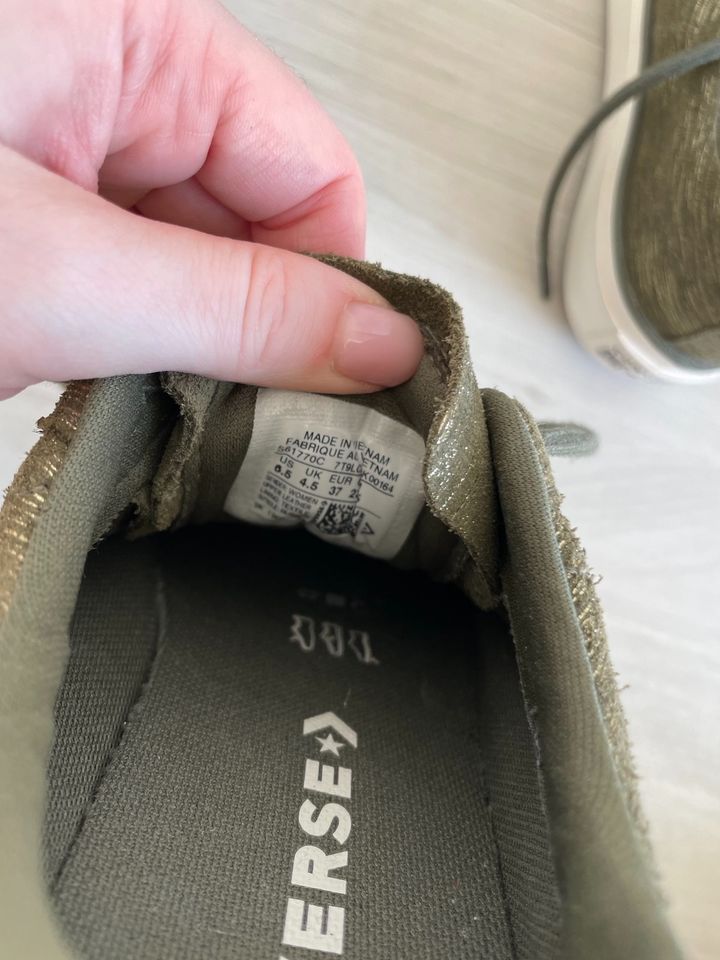 Converse Plateau Sneaker khaki grün glitzer 37 in Kaiserslautern