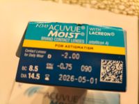 1 Day ACUVUE MOIST for Astigmatism -2,0 Cyl - 0,75 BC 8,5 DIA 14, Thüringen - Geratal Vorschau