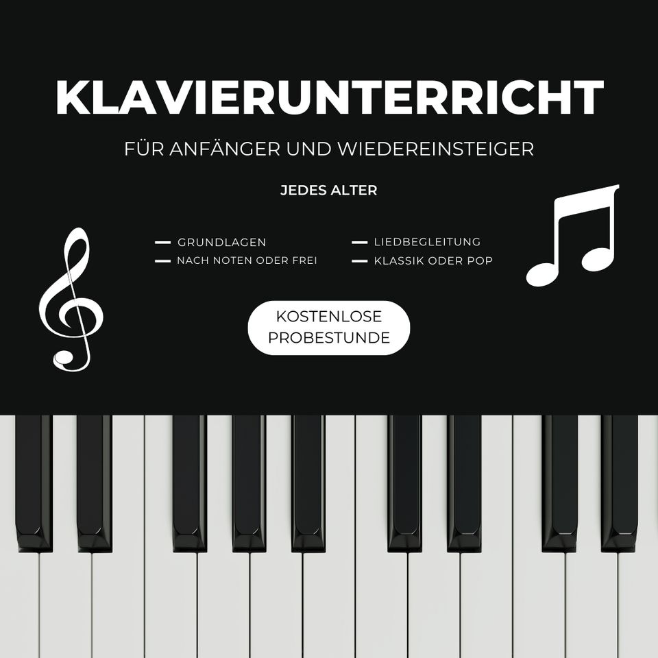 Klavierunterricht für Anfänger in Ohlsbach in Ohlsbach