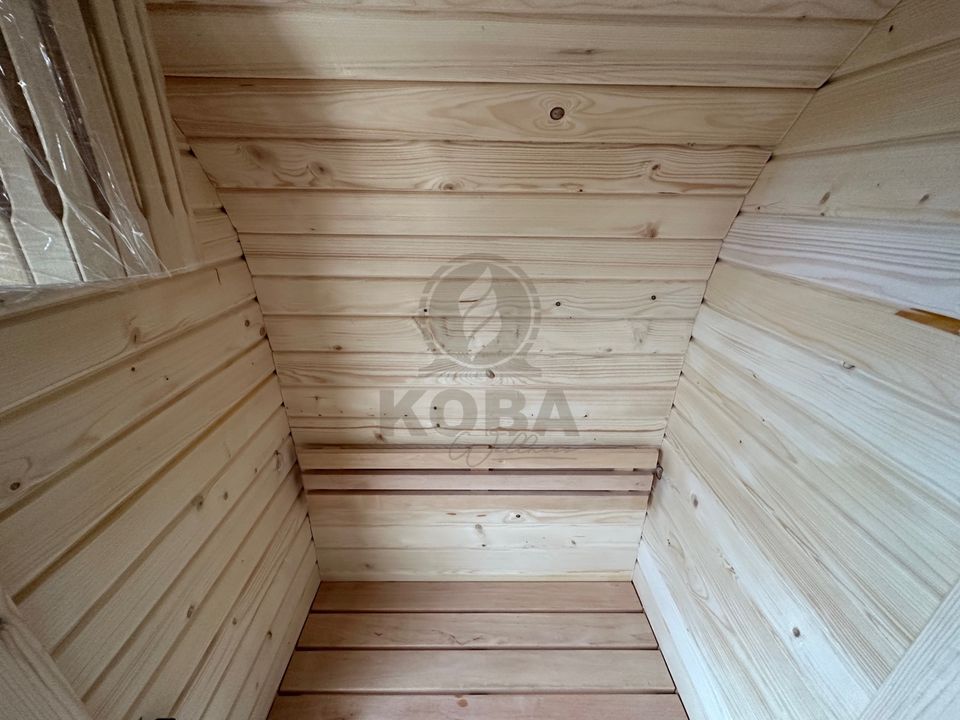 Quadro Sauna | 3,5 m Gartensauna | Außensauna mit. Vorraum in Eichenzell