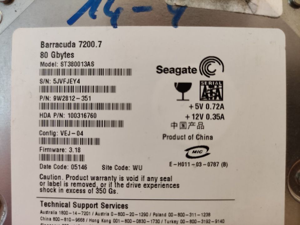 3 x Seagate Barracuda Festplatte SATA 80 GB 7200 HDD 3,5" Zoll in Lilienthal