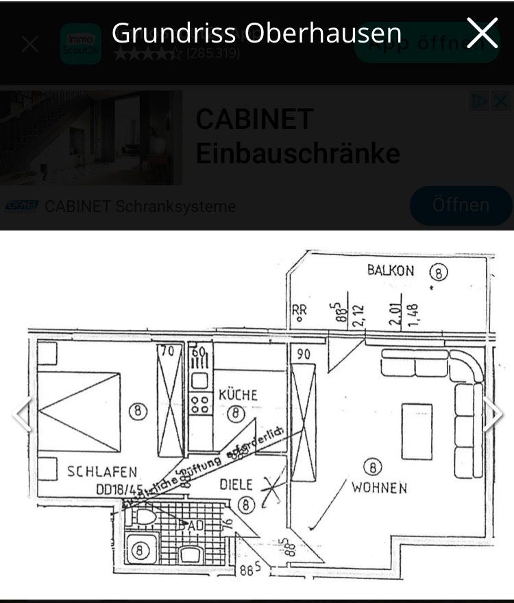 2,5 Zimmer Eigentumswohnung 2. Etage in Oberhausen Sterkrade in Oberhausen