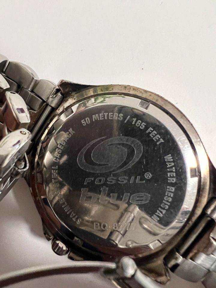 Fossil Blue Herrenarmband Uhr, 40mm, Silver, gebraucht in Schöneck