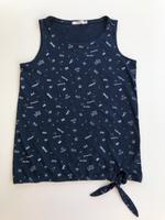 Cecil Top Shirt XS 34/36 blau weiß Knoten Wording Minimal Urlaub Baden-Württemberg - Teningen Vorschau
