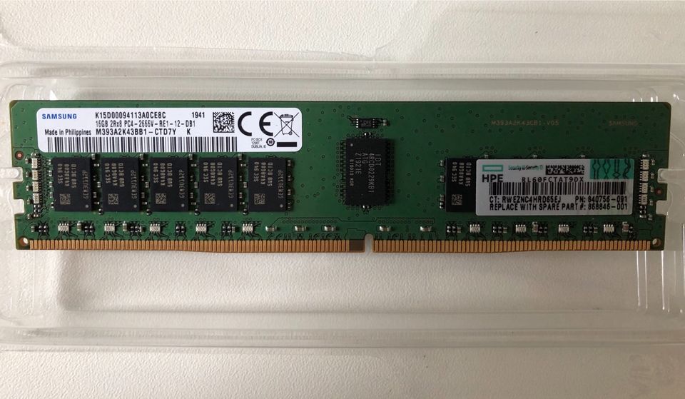 HPE 16GB 2Rx8 PC4-2666V-R DDR4 RAM (840756-091) in Lichtenau