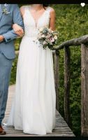 Chiffon Brautkleid mit Spitze Hochzeitskleid Stuttgart - Mühlhausen Vorschau