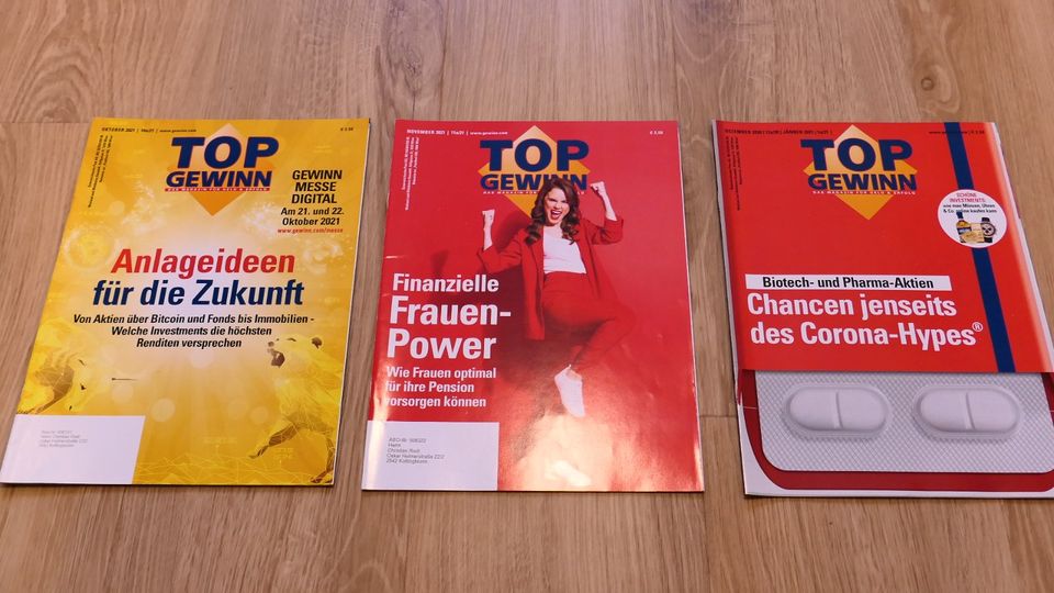 GEWINN 2021 -21 Hefte Zeitschriften Wirtschafts Magazin Aktien NW in Laufen