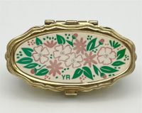 Vintage Pillendose Schmuckbox Retro Blumen Gold Schatulle RAR Schwerin - Altstadt Vorschau