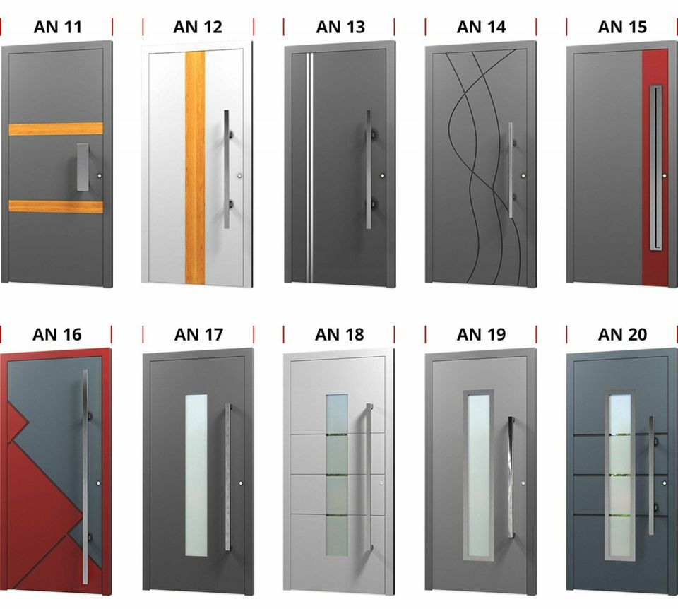 Tür auf Maß Aluminiumtür Haustür Bürotür optional mit oberlicht in Görlitz